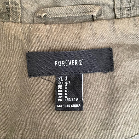 Forever 21 Green Utility Jacket size S - Picture 5 of 7